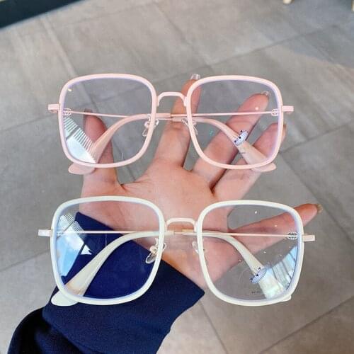 2021 Trendy Luxury Brand Square Transparent Glasses Women Men Computer Phone Gaming Blue Light Blocking Eyeglasses Optical Fame