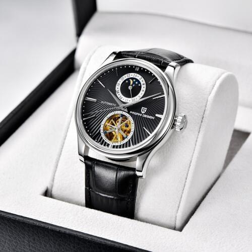PAGANI design watch mens automatic mechanical watch fashion simple leather mens watch brand genuine