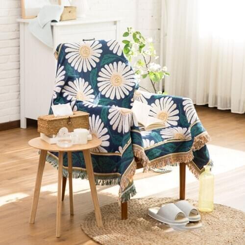 Floral Printed Sofa Blanket Slipcover Home Chair Sofa Cover For Living Room Modern Decoration Bedspread Throw Blanket Slipcover