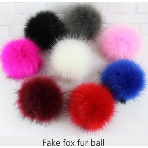 HOT 12/15cm Faux Fox Fur Pompoms Ball Fluffy Pom Pom for Hats Scarf Shoes Bag Pendant Clothes Accessories for DIY Making