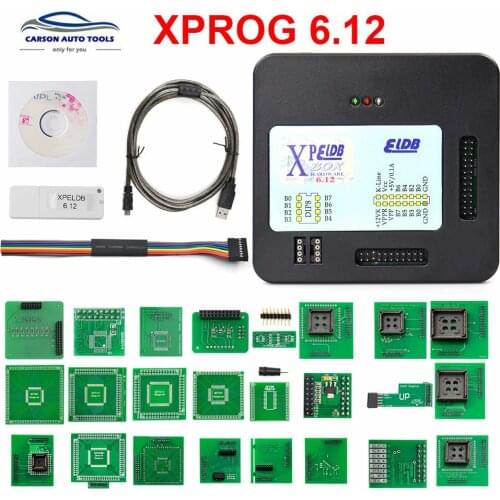 Xprog v6.12 X PROG 6.12 ECU programmer EEPROM adapter XPROG-M ECU programmer and USB dongle
