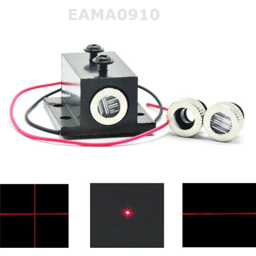 Industry Lab 50mW 650nm Red Diode Laser Module Dot Line Cross Lens 5V w/Heatsink
