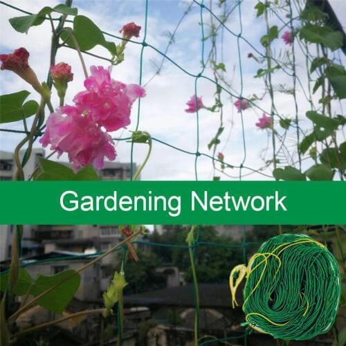 Garden Green Nylon Vegetable Plant Trellis Netting Support Nets Bean Plant Climbing Grow Fence Anti-bird Net For Flowers
