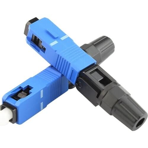 SC UPC Single Mode Fiber Optic Fast Connector SC APC FTTH SC Quick Connector SC Adapter Field Assembly