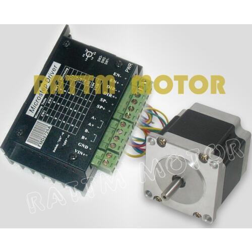 Nema23 CNC stepper motor 56mm,165 oz-in,2.5A & Motor driver 2.5A,40V, 128microstep