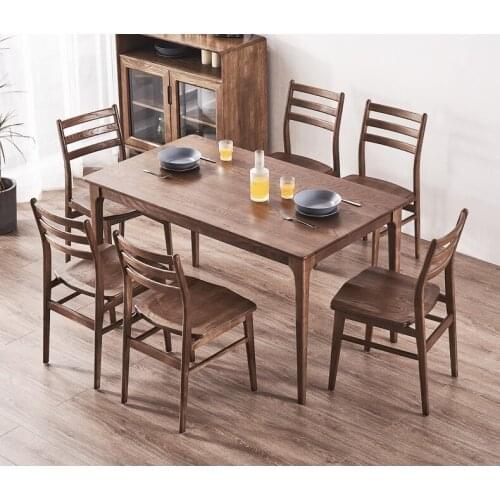 Nordic Solid Wood Dining Chair Lounge Chair Simple Modern Restaurant Ash Computer Chair Seat Log Mortise