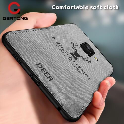 Deer Cloth Texture Phone Case For Samsung Galaxy A8 A6 J4 Plus 2018 J5 J7 J3 2017 Note 9 8 S8 S9 S10 Plus S10e Business Cover