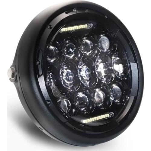 7.5 inch Universal Cafe Racer Round Motorcycle LED Head lamp Headlamp Distance Light Refit 7.5" Motorcycle Headlight Cafe Racer