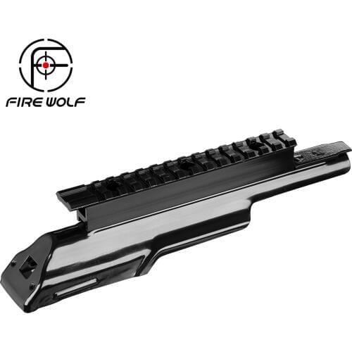 AK47 MAK90 Top Receiver Cover Scope Mount Base Dust Cover with Picatinney Top Rail MNT-970A See Through See-Thru AK Rail