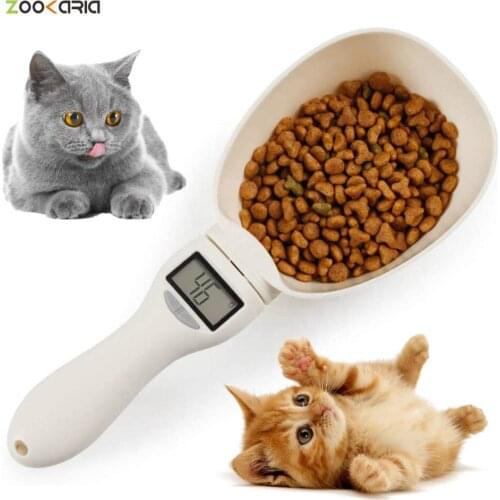 800g/1g Pet Food Scale Cup For Dog Cat Feeding Bowl Kitchen Scale Spoon Measuring Scoop Cup Portable With Led Display