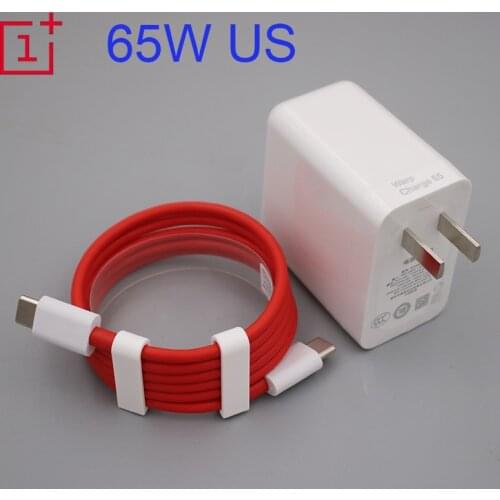 65w Oneplus Charger Warp Charge 65 For One Plus 9r 9 Pro 8t+ 5g 8t 9pro Cell Phone Fast Charger White Usb C To Usb C Cabel Cord
