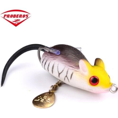 1PCS 9g/5cm Mouse Soft Tube Bait Rubber Flexible TopWater Ray frog Fishing Lure Artificial Soft Bait With Double Hooks Tackle