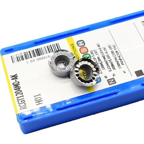 10PCS RCGT1204MO AK H01 CNC Blade Aluminum Insert Round Indexable Insert For Carbide Endmill Tool Holder Turning Tool