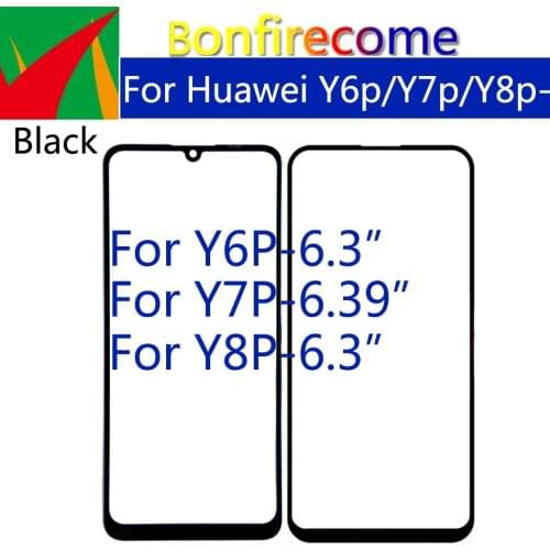 10Pcs\Lot For Huawei Y6P MED-LX9N Touch Screen Y7P ART-L28 L29 / Y8P AQM-LX10 Display Front Glass Replacement