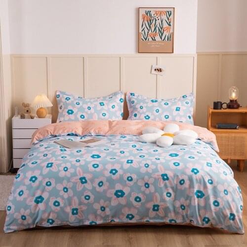 4-Piece Bedding Set Printed Bed Linen Sets Euro 150x200 Comforter Cover Pillowcase Sheet 160x200 135x200 200x200 Queen King size