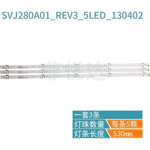 530mm de tira de LED para iluminación trasera para prolina Bravis 28C2000B 28 pulgadas TV L2830HD SVJ280A01 REV3 5LED 130402 M28