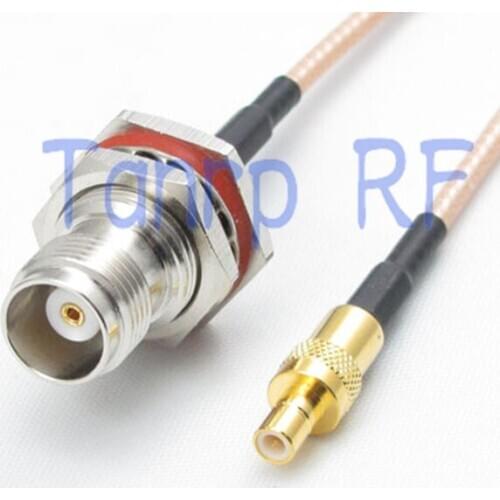 8in TNC female jack to SMB male plug RF adapter connector 20CM Pigtail coaxial jumper cable RG316 extension cord