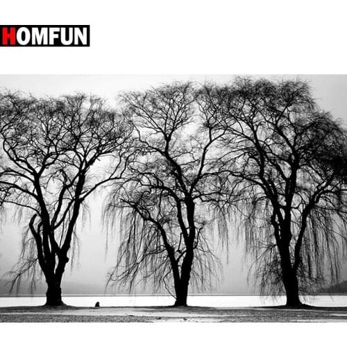 HOMFUN Full Square/Round Drill 5D DIY Diamond Painting "Tree scenery" 3D Diamond Embroidery Cross Stitch Home Decor Gift