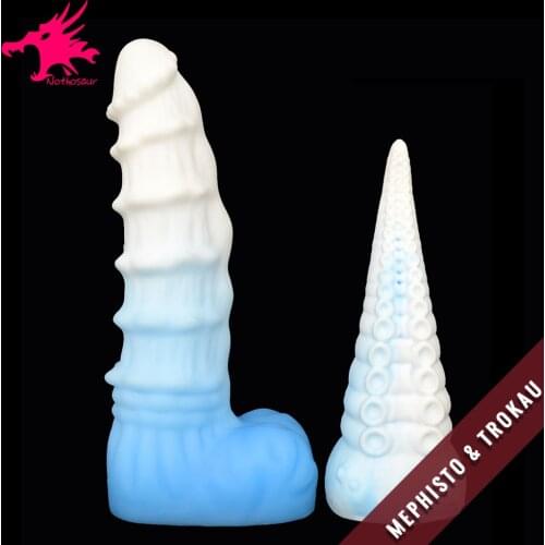 Nothosaur Anal Plug Fantasy Anal Dildo Sex Toys For Women Huge Thick Butt Plug Octopus Sucker Prostate Massage Animal Sex Shop