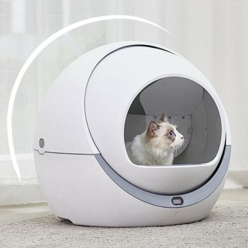 Automatic Self Cleaning Cat Litter Box Cat Sandbox Closed Tray Toilet Rotary Training Detachable Bedpan Smart Cat Litter Box