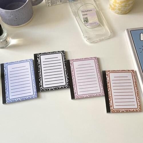 50 Sheets Cute Milk Stripes Memo Pad Ins Korean Decoration Note Paper Diy Scrapbook Student School Supplies Notepad Stationery