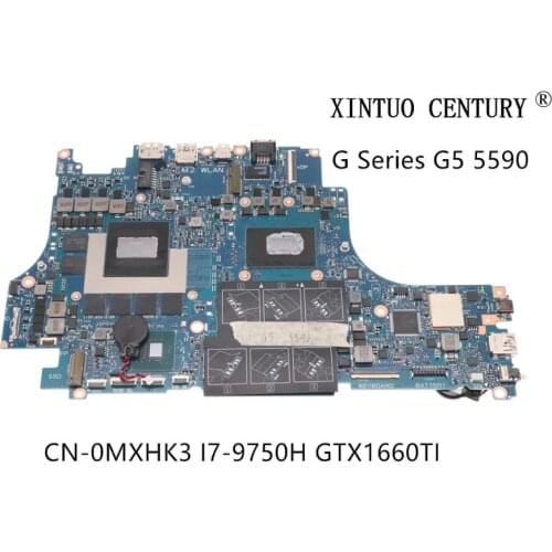 CN-0MXHK3 0MXHK3 MXHK3 For Dell G Series G5 5590 Laptop Motherboard VULCAN15 Mianboard W/ I7-9750H GTX1660TI 100% tested working