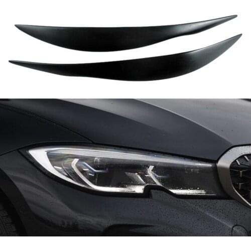 For BMW 3 Series F30 F35 320I 320Li 2012-2018 Glossy Black Headlights Eyebrow Eyelid Trim Cover Sticker Refitting