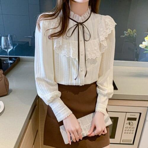 Бежевые блузки JKKFZY China At AliExpress