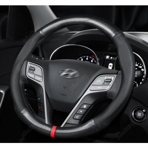 Steering wheel cover set for Hyundai Tucson IX35IX25 Sonata Katsuda ELANTRA Verna Elantra carbon fiber car accessories