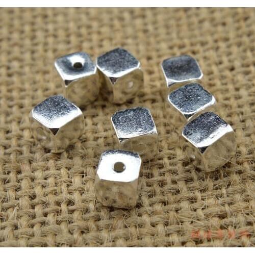 925 Silver Beads Sterling Silver Square Beads Jewelry Findings Bracelet Ending Beads