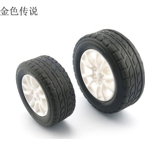 F17675 / 7 JMT 4Pcs 38mm 1:20 Rubber Tire Model Wheel DIY Robot Accessory Toy Parts for RC Car