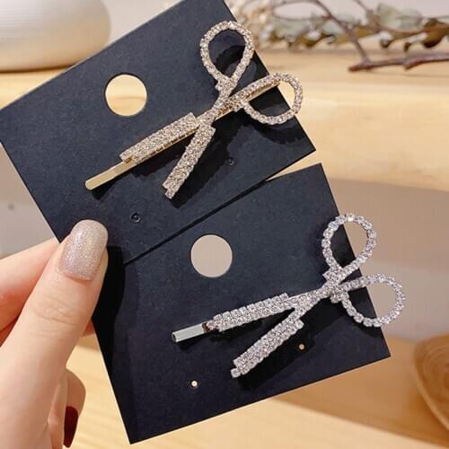 Fashion Creative Scissors Shape Hair Clip Women Lady Girls Delicate Hair Pin 2021 New Hair Barrette Hair Accessories Decoration