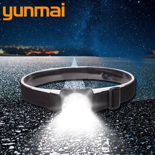 Powerful Headlamp USB Rechargeable Headlight COB LED Head Light with Built-in Battery Waterproof Head Lamp White Red Lighting