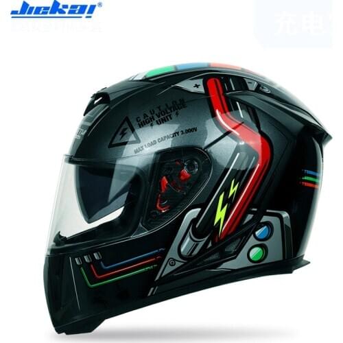 NEW JIEKAI Double Lens Motorcycle Helmet for men Knight Full Face Motorbike motocross moto Helmets Size M L XL XXL