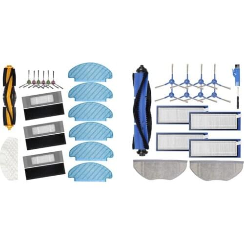 2Set Filter Brush Mop Cloth Set For Ecovacs Deebot Ozmo T8 With Vacuum Cleaner Parts Kit For Eufy Robovac L70