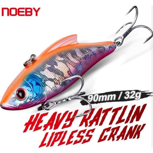 Noeby Fishing Lure VIB Bait 90mm 33g Sinking 0.6-2.0m VMC Hooks Rattlin Popper Pesca Fishing Wobblers Leurre Peche Sahte Souple