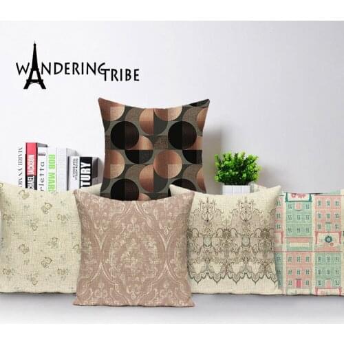 New European Style Cushion Cover Pillows For Sofa Cushion Covers Geometry Pattern Pillow Cases Decor Home Kissenbezug 45 X 45Cm