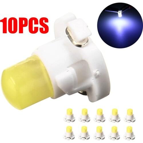 New Arrival 10pcs 12V T4.2 White LED Instrument Dash Light Super bright LED Climate Control Base Light Bulb