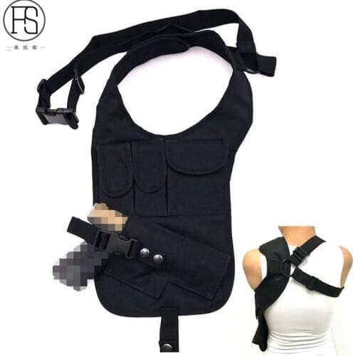 Outdoor CS Combat Rig Shoulder Pistol Gun Armpit Holster For Hunting Airsoft Waist Hidden Pouch