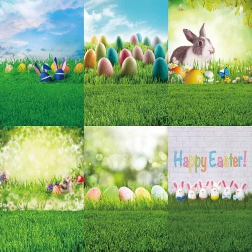 Easter Backgrounds For Photography Happy Easter Sunday Party Spring Flowers Polka Dot Light Bokeh Baby Newborn Photo Backdrops
