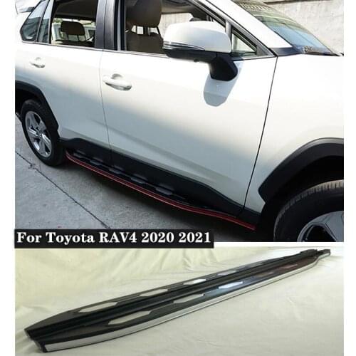 NEW 2 Pieces/1Set High Quality Aluminum Alloy Running Boards Side Step Bar Pedals Fits For Toyota RAV4 2020 2021