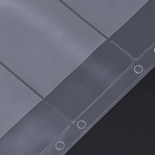 Clear PVC Business Card Storage Bag Filing Products Holder Binder Folder Cover