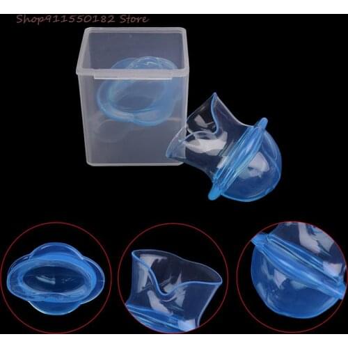 Blauw Anti Snurken Tong Zachte Transparante Medische Siliconen Slaapapneu Night Guard Anti Snurken Apparaat Stop Snurken