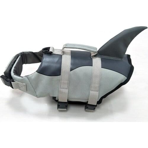 Pet Life Jacket Shark Design Swimsuit Adjustable Sling Dog Vest Safety Jacket Small Large Dog Pet Summer Swimming Supplies