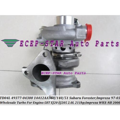 TD04L 49377-04300 14412-AA140 14412-AA360 Turbocharger For SUBARU FORESTER 1998-04 Impreza 97- WRX-NB 2000 58T EJ205 2.0L 211HP