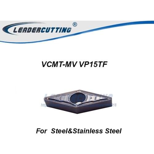 VCMT080204-MV VP15TF VCMT110304/VCMT110308 VP15TF*10pcs Original Carbide Inserts,Cutting Blade for Steel and Stainless steel