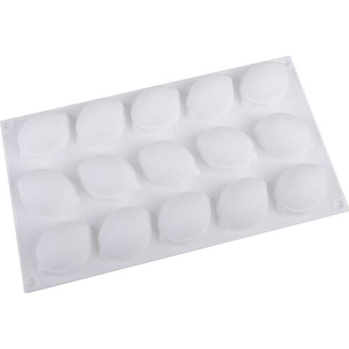 15 holes lemon Cake Mold For Baking 3D Silicone Mould Pan Mousse Chocolate Moule Silicone Moldes De Silicona