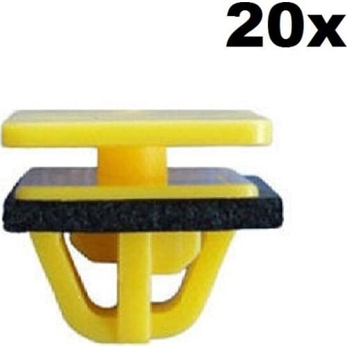 20x Fit FOR Hyundai Accent, Santa Fe, Tiburon OEM #87758-35000 Rocker Moulding Clip With Sealer 14x19x10mm