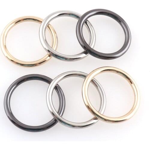 25mm Silver metal O ring Strap Buckle Ring Sliver Bag Holder round ring Handbag Purse Bag clasp Making leather craft accessories
