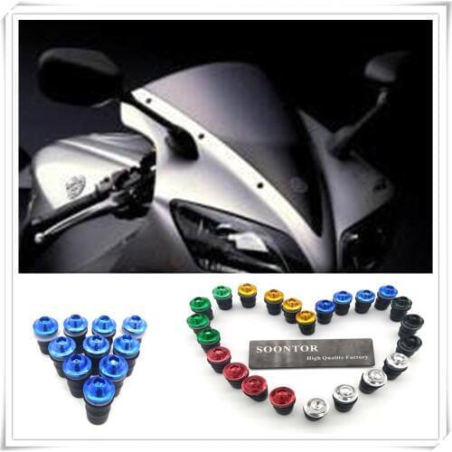 5mm motorcycle Windshield Windscreen Fastener Spike Bolts kit Screw Nuts for TRIUMRH 675 675 HONDA CRF450R CRF250X CRF450X